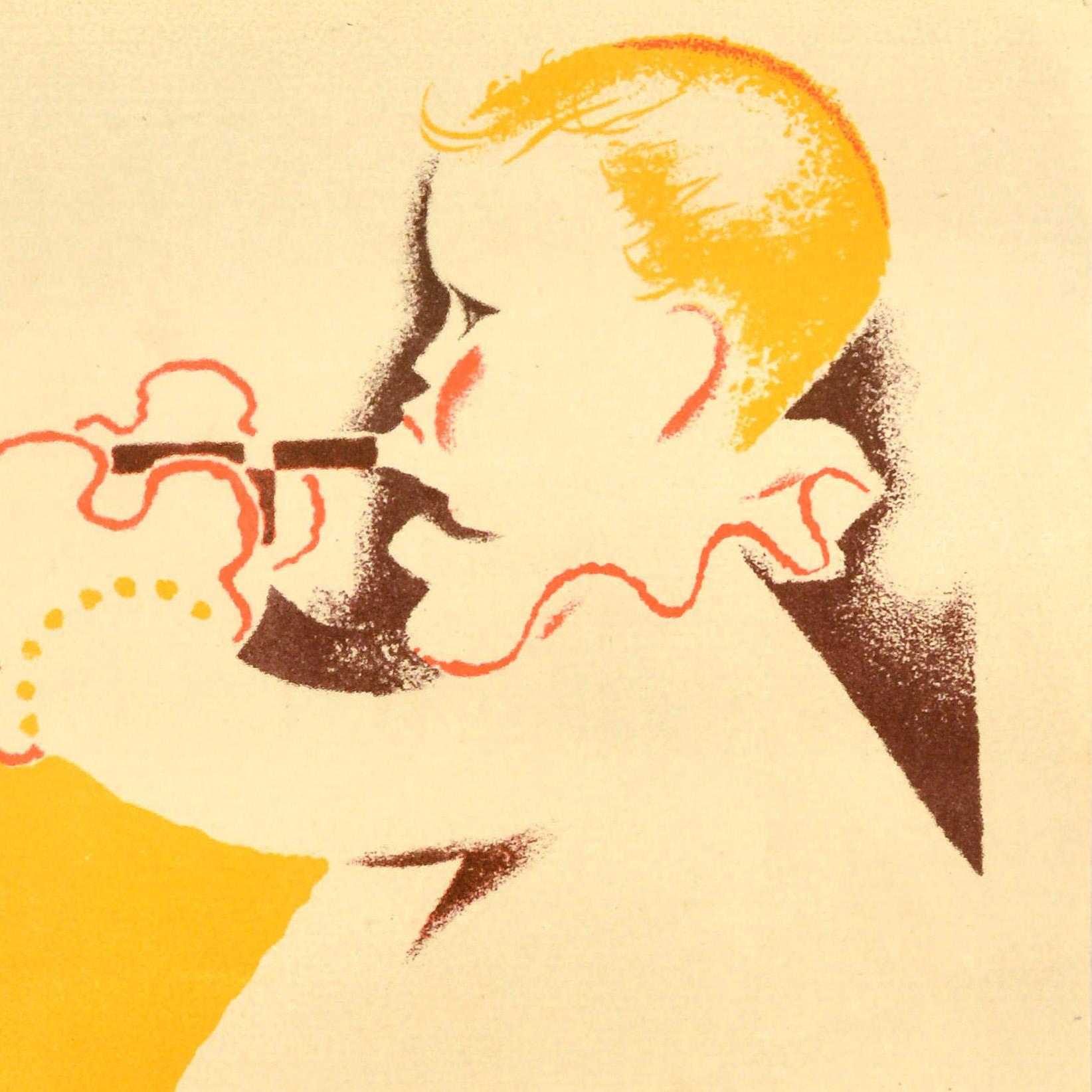 Cartel original de época de propaganda política para las elecciones generales del Reino Unido de 1929 - Mi madre vota laborista - con un gran diseño del notable cartelista británico Pat Keely (Patrick Cokayne Keely; 1901-1970) que representa a un