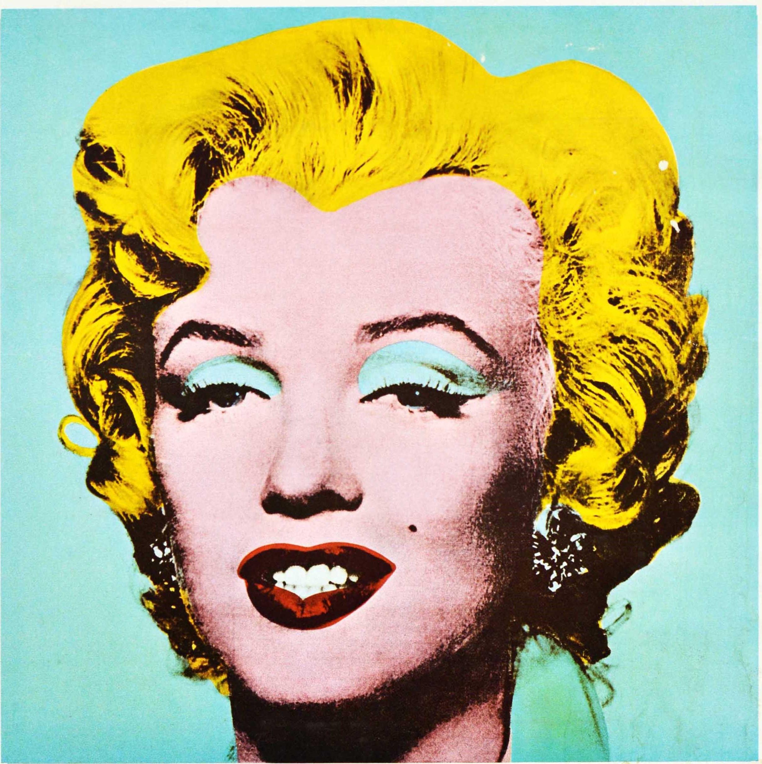 Original Vintage Pop Art Exhibition Poster Warhol Marilyn Monroe Tate Gallery In Good Condition In London, GB