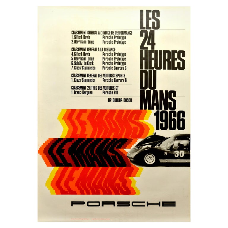 Vintage Porsche Motor Racing A4 Poster Print - 1950s-60s Era