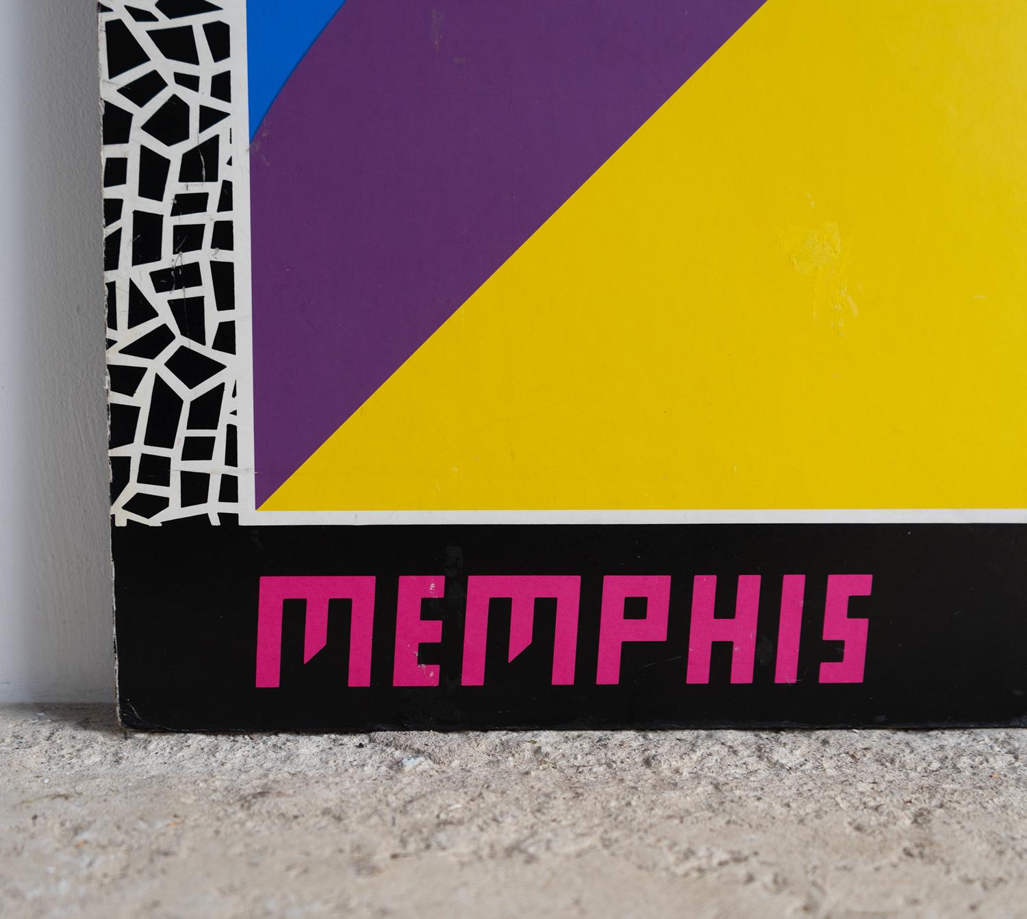 Cartel Publicitario Original Vintage Post Moderno Para Memphis Group At Liberty & Co. en Bueno estado para la venta en Bristol, GB