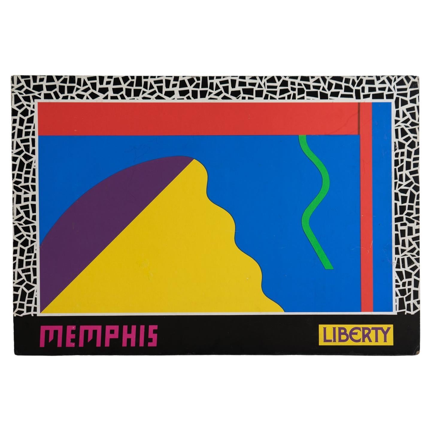 Cartel Publicitario Original Vintage Post Moderno Para Memphis Group At Liberty & Co. en venta