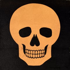 Original Vintage Post-World War Two Poster Poison War Propaganda Skull WWII