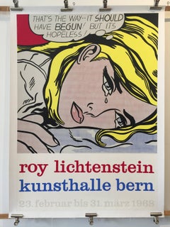 Vintage Poster, "Kunsthalle Bern" after Roy Lichtenstein, 1968