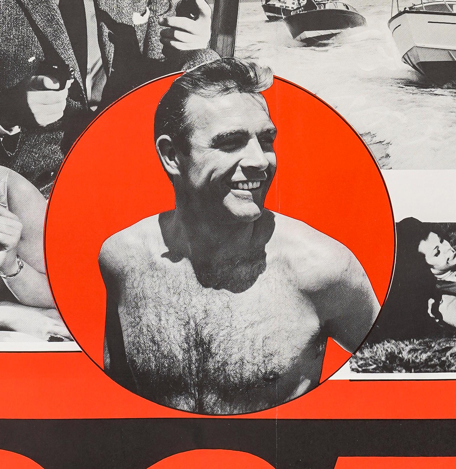 Original-Vintage-Poster, 007 James Bond, aus Russland mit Liebe Sean Connery, 1980 im Zustand „Gut“ im Angebot in SAINT-OUEN-SUR-SEINE, FR