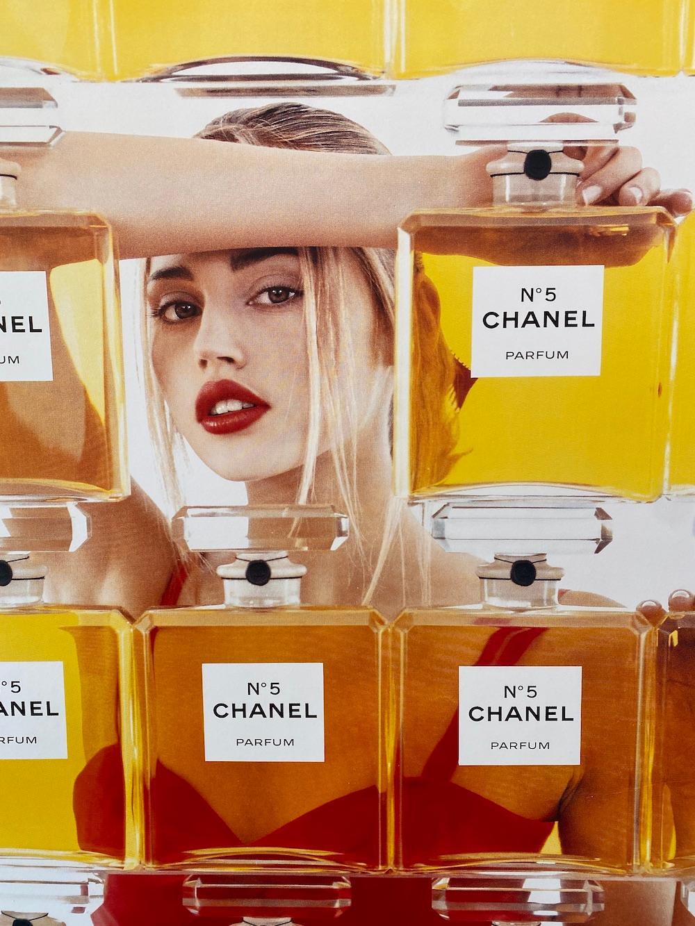 Modern Original Vintage Poster 1999 Chanel No. 5 Poster Perfume Bottles