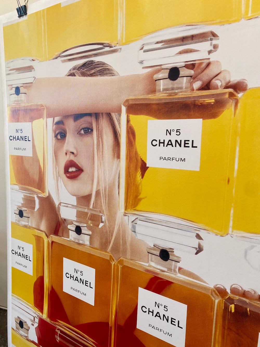 Original Vintage Poster 1999 Chanel No. 5 Poster Perfume Bottles In Good Condition In Melbourne, Victoria