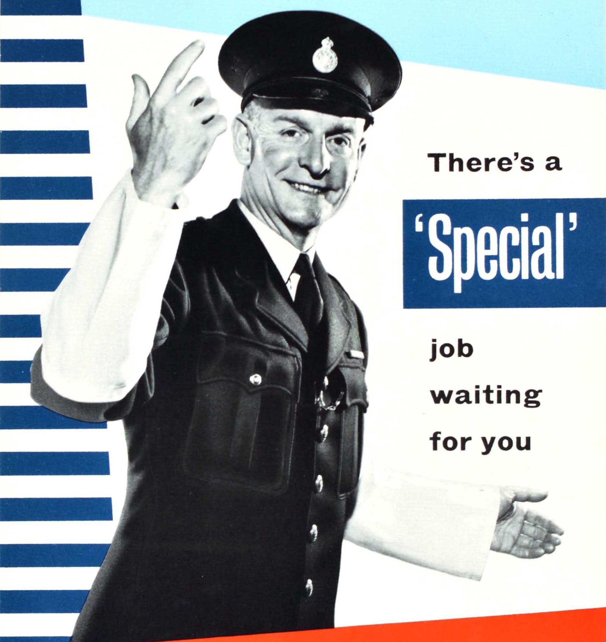 British Original Vintage Poster A Special Job Waiting For You Constabulary Police Force For Sale