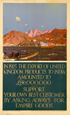 Original Vintage Poster Aden Products Export India Empire Marketing Board Pears