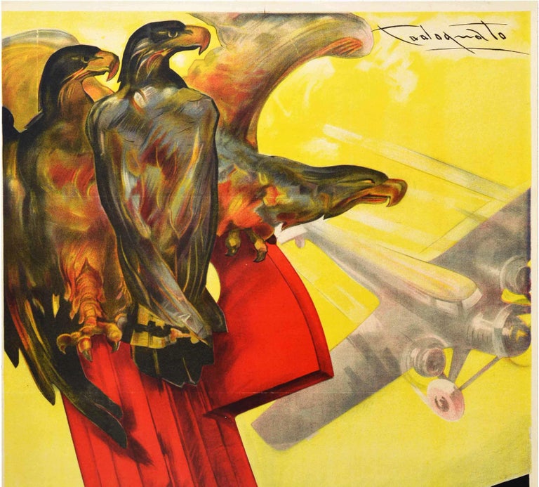 Original Vintage Poster Aeronautique Foire De Milan Aeronautics Show ...