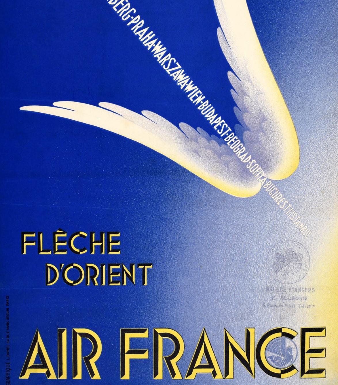 air france vintage travel poster