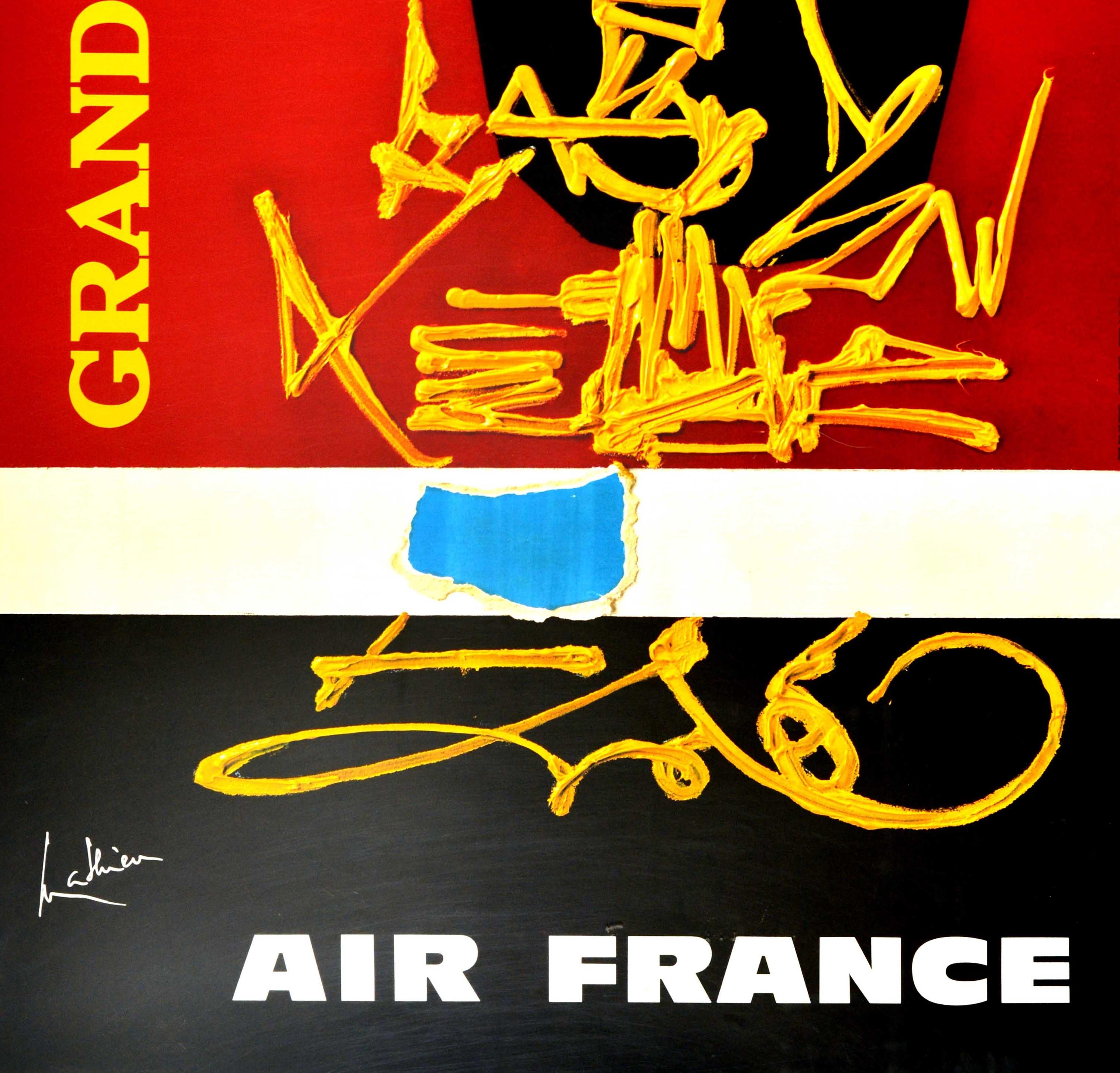 French Original Vintage Poster Air France Grande Bretagne Britain Travel Abstract Art