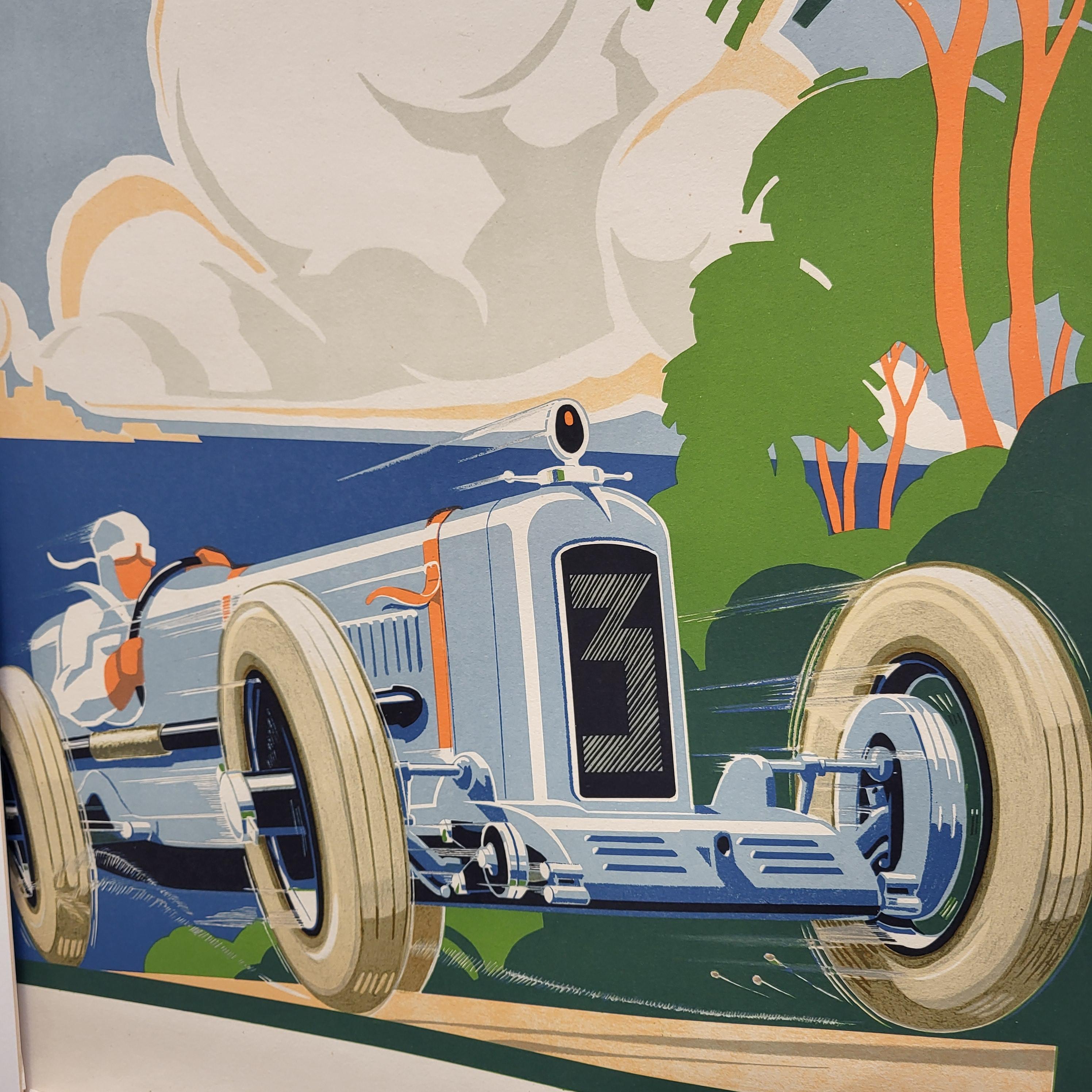 Cartel original de época Alexis Kow Grand Prix du Cap D'Antibes 1929 en Bueno estado para la venta en Aachen, NW
