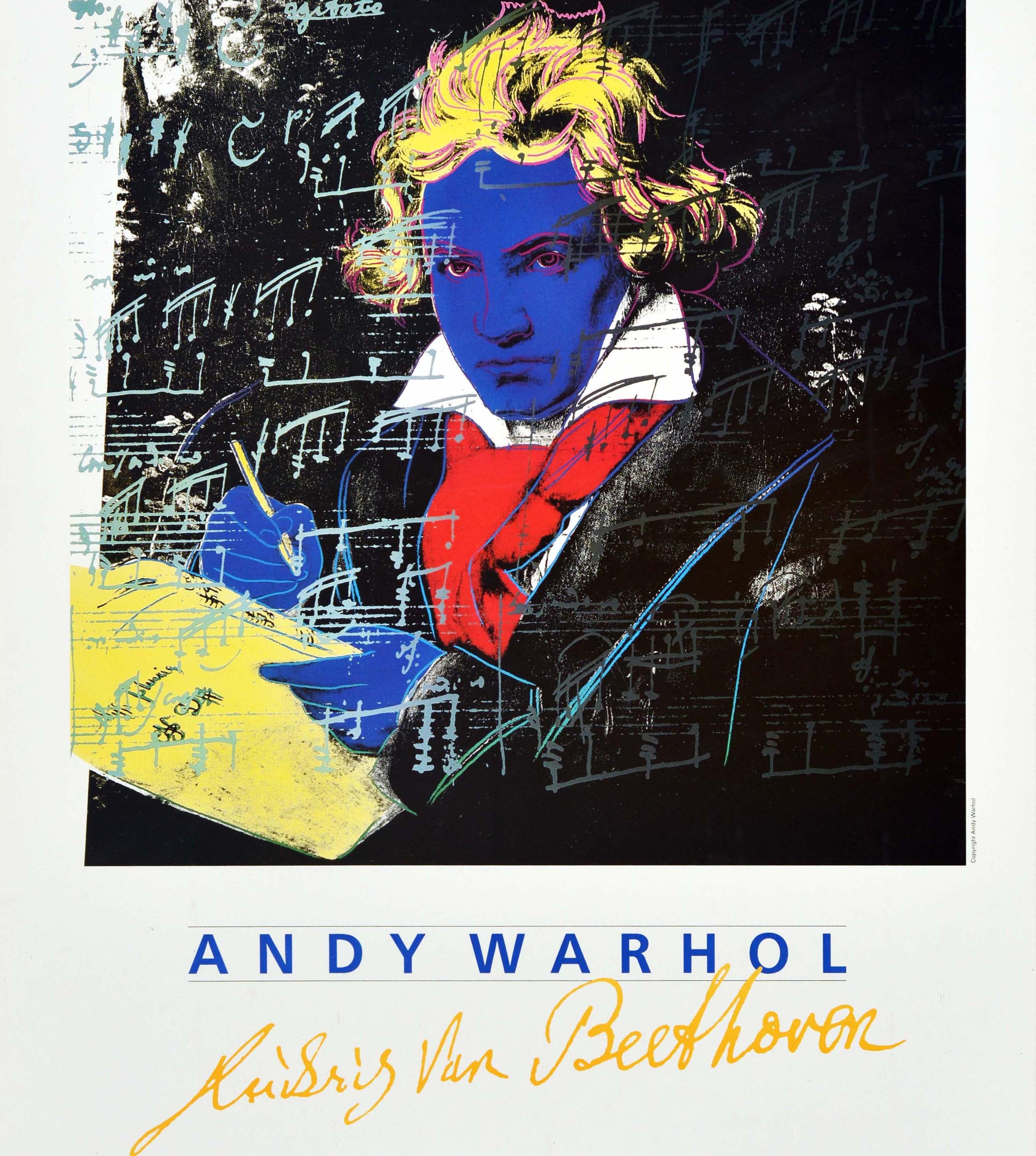 Original Vintage Poster Andy Warhol Ludwig Van Beethoven Festival Kunstausstellung (Deutsch)