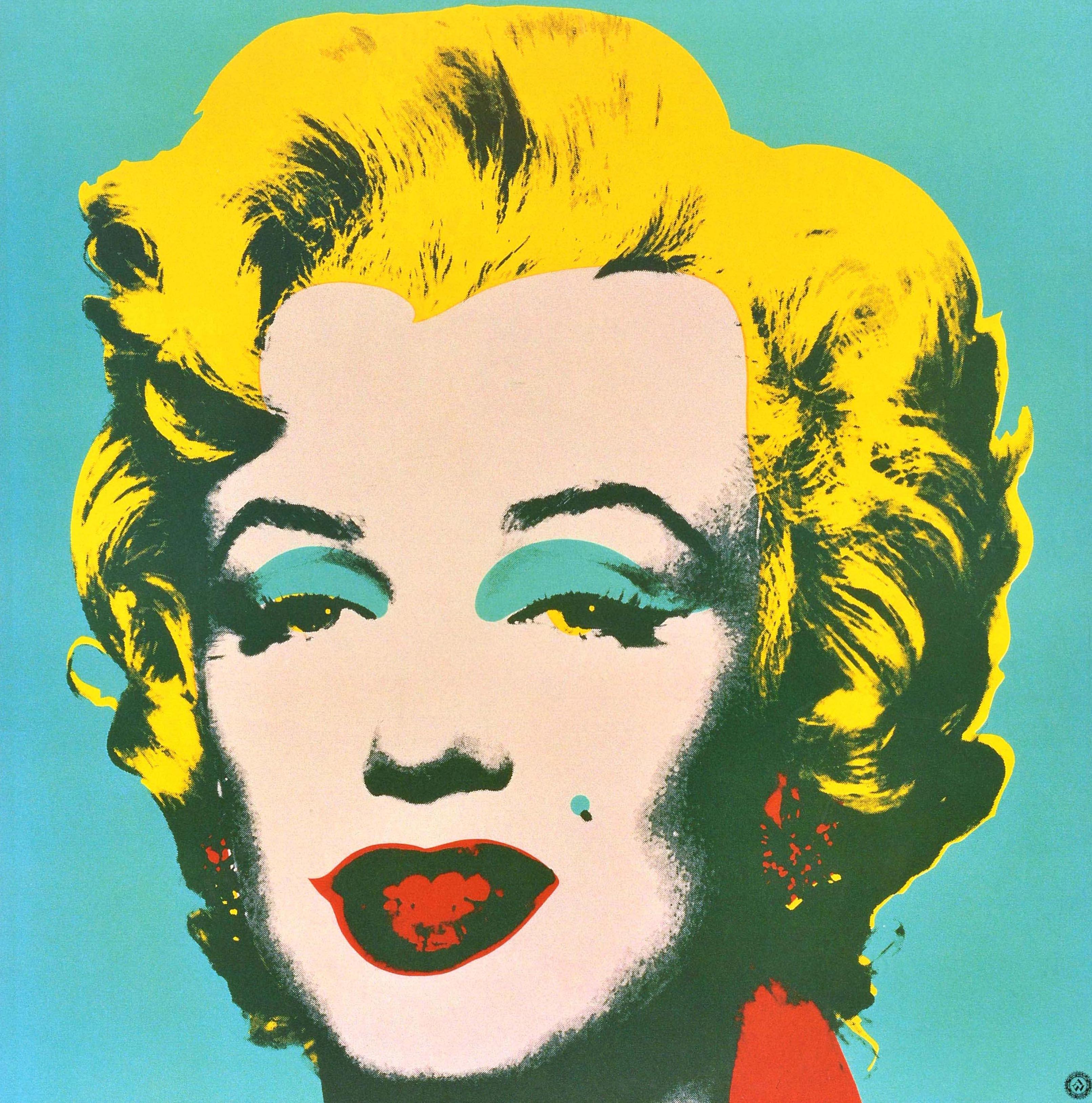 Original vintage poster featuring the iconic 1960s Pop Art design by the notable artist Andy Warhol (1928-1987) depicting a colourful portrait of a smiling Marilyn Monroe (Norma Jeane Mortenson; 1926-1962), with the artist's printed signature in
