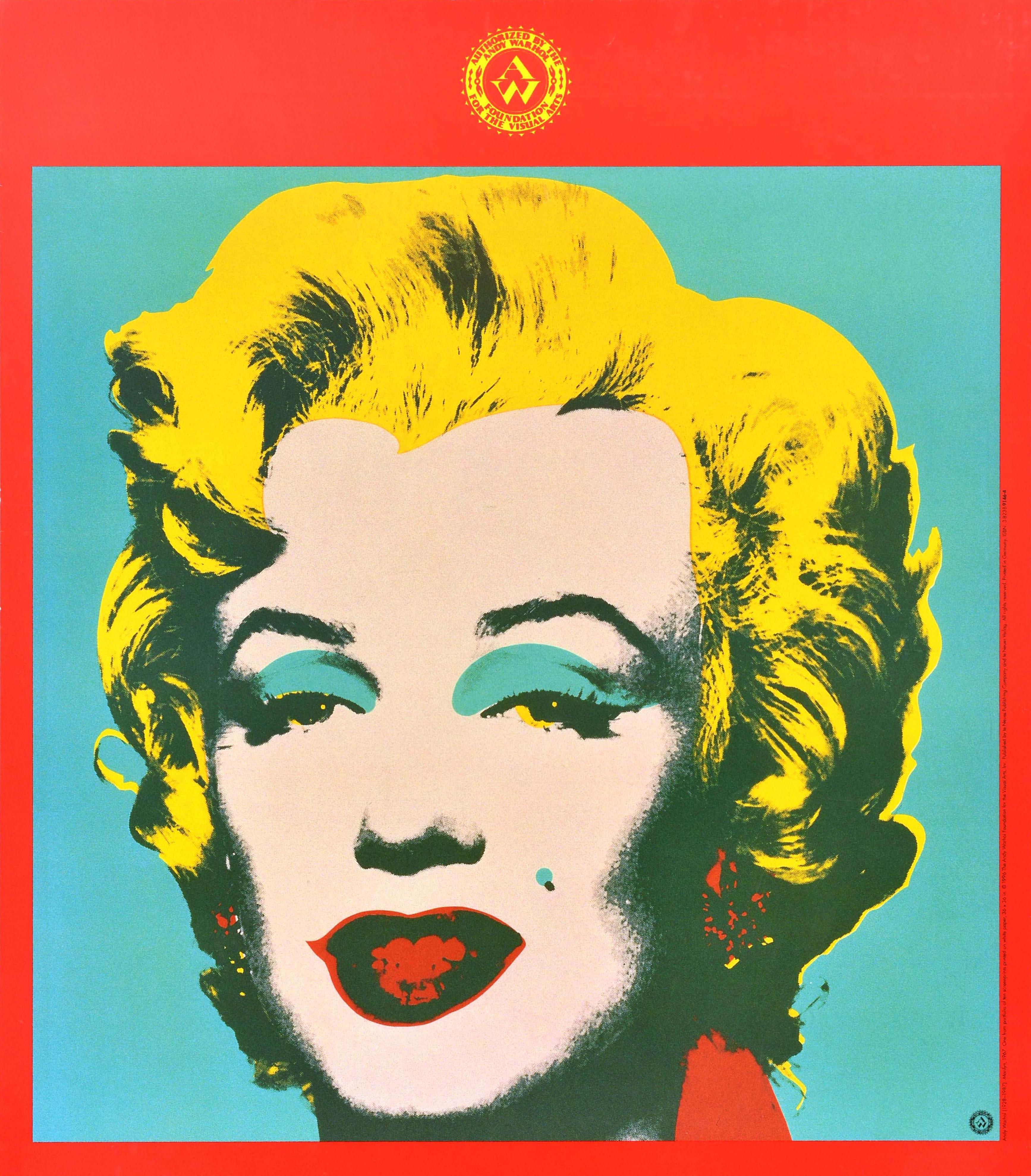 German Original Vintage Poster Andy Warhol Marilyn Monroe Foundation For The Visual Art For Sale
