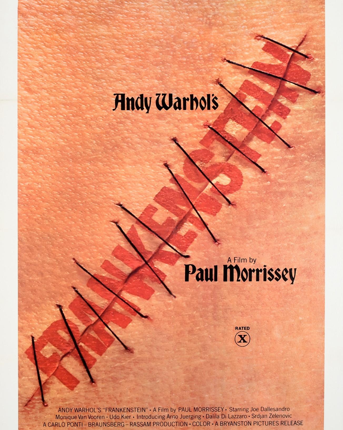 Póster original de época Frankenstein de Andy Warhol por Paul Morrissey Película de terror en Bueno estado para la venta en London, GB