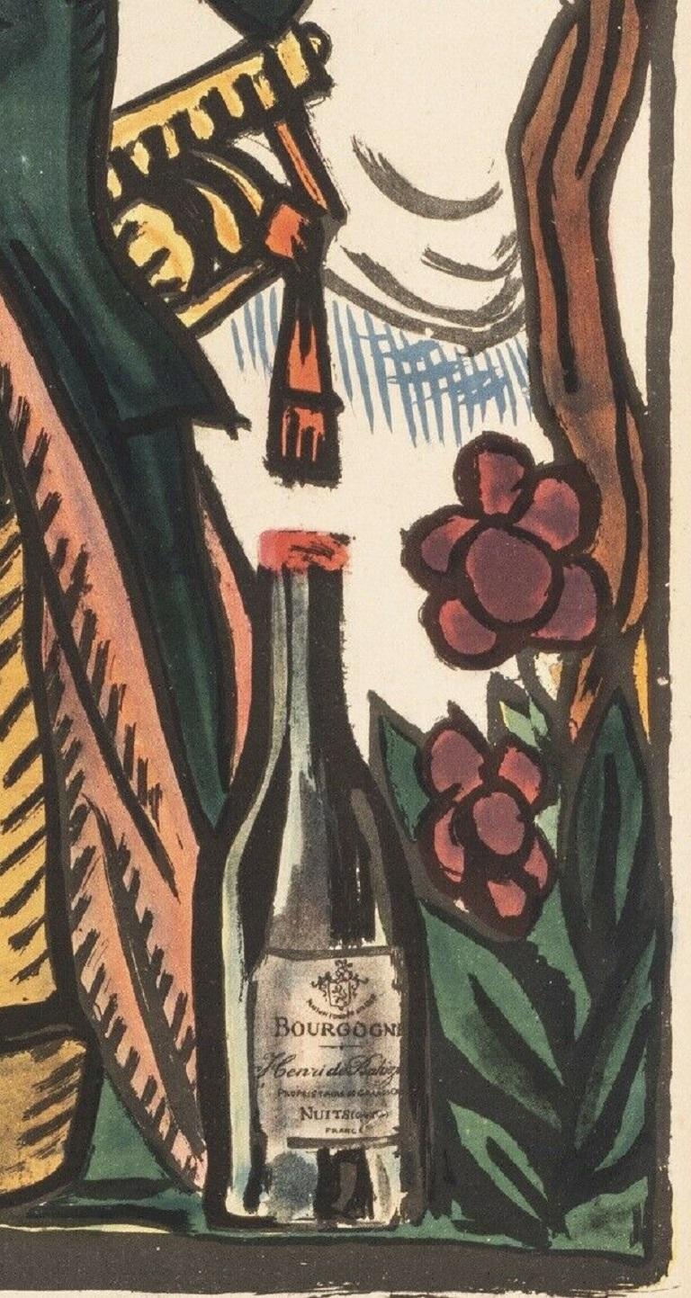Français Affiche vintage d'origine -Arnoux Guy-Vins de Bourgogne-Nuits Saint Georges, 1930