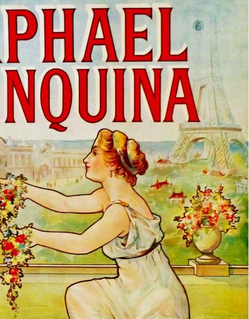 French Original Vintage Poster Art Nouveau, Saint Raphael Quinquina For Sale