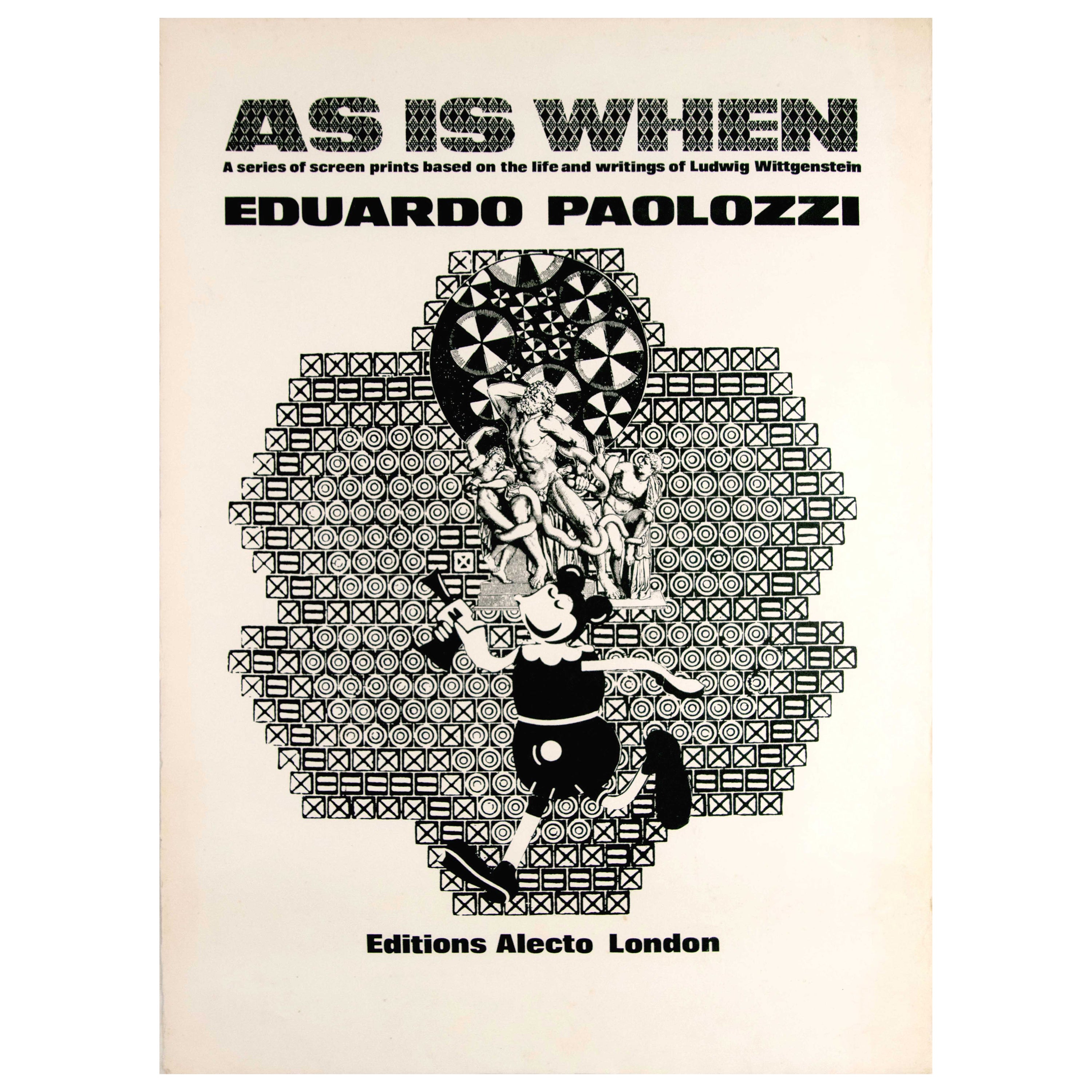 Original Vintage-Poster „As Is When Paolozzi“, Kunstausstellung, Ludwig Wittgenstein im Angebot