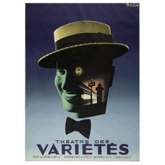 Original Vintage Poster-Badia Vilato-Music Hall-Mauritius Chevalier, c.1950