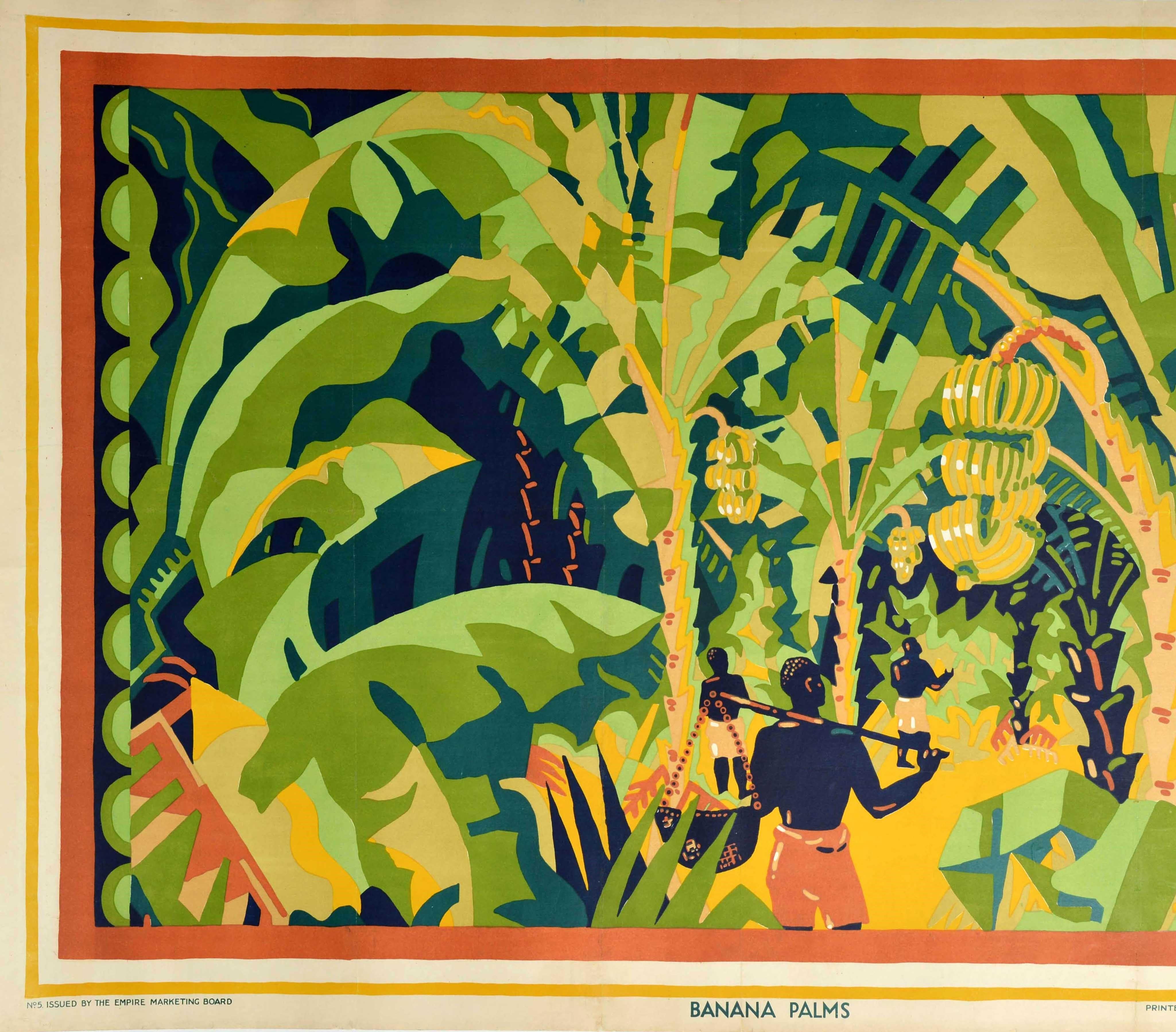 British Original Vintage Poster Banana Palms Empire Marketing Board EMB McKnight Kauffer