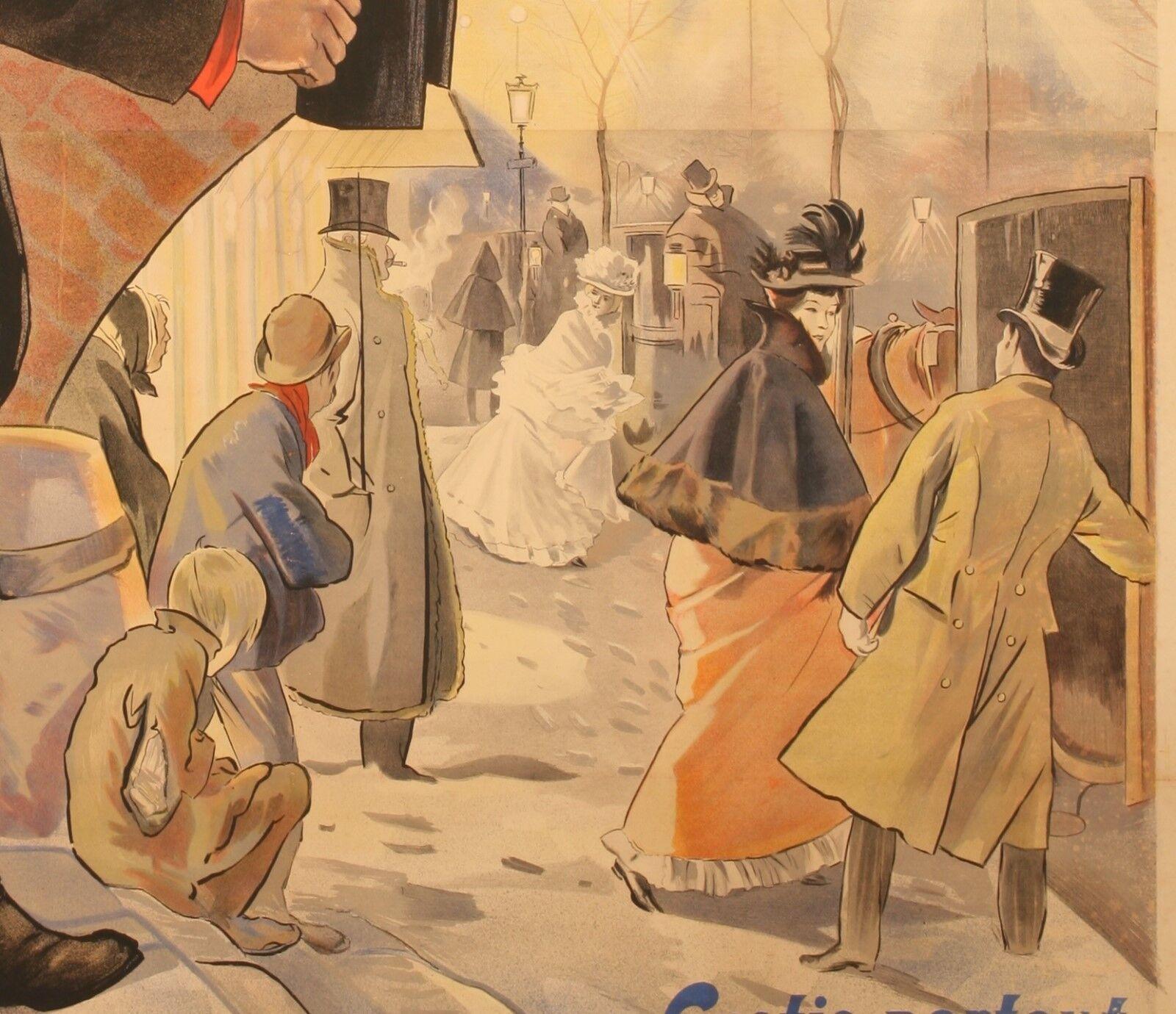 Art Nouveau Original Vintage Poster-Bas funds of Paris-Aristide Bruant-Lautrec, 1895 For Sale