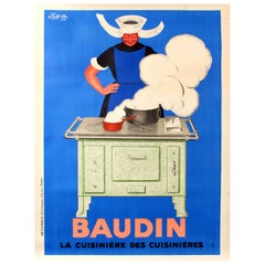 Original Vintage Poster Baudin La Cuisiniere Des Cuisinieres The Cooker Of Cooks