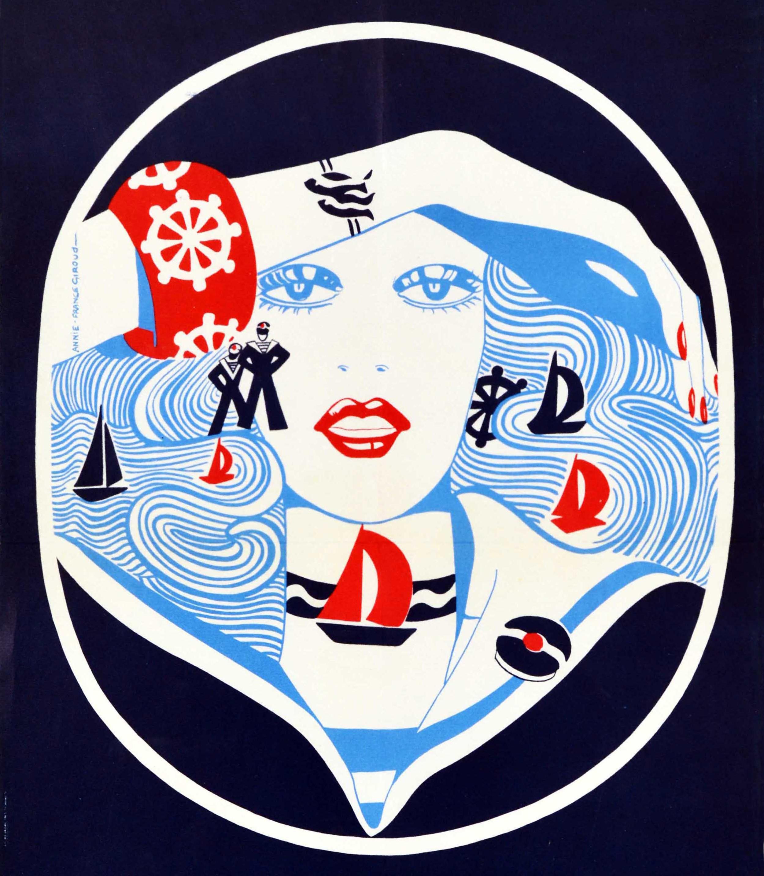Original Vintage Poster Bijou Fantaisie Fantasy Fashion Jewellery Sailor Design In Good Condition For Sale In London, GB