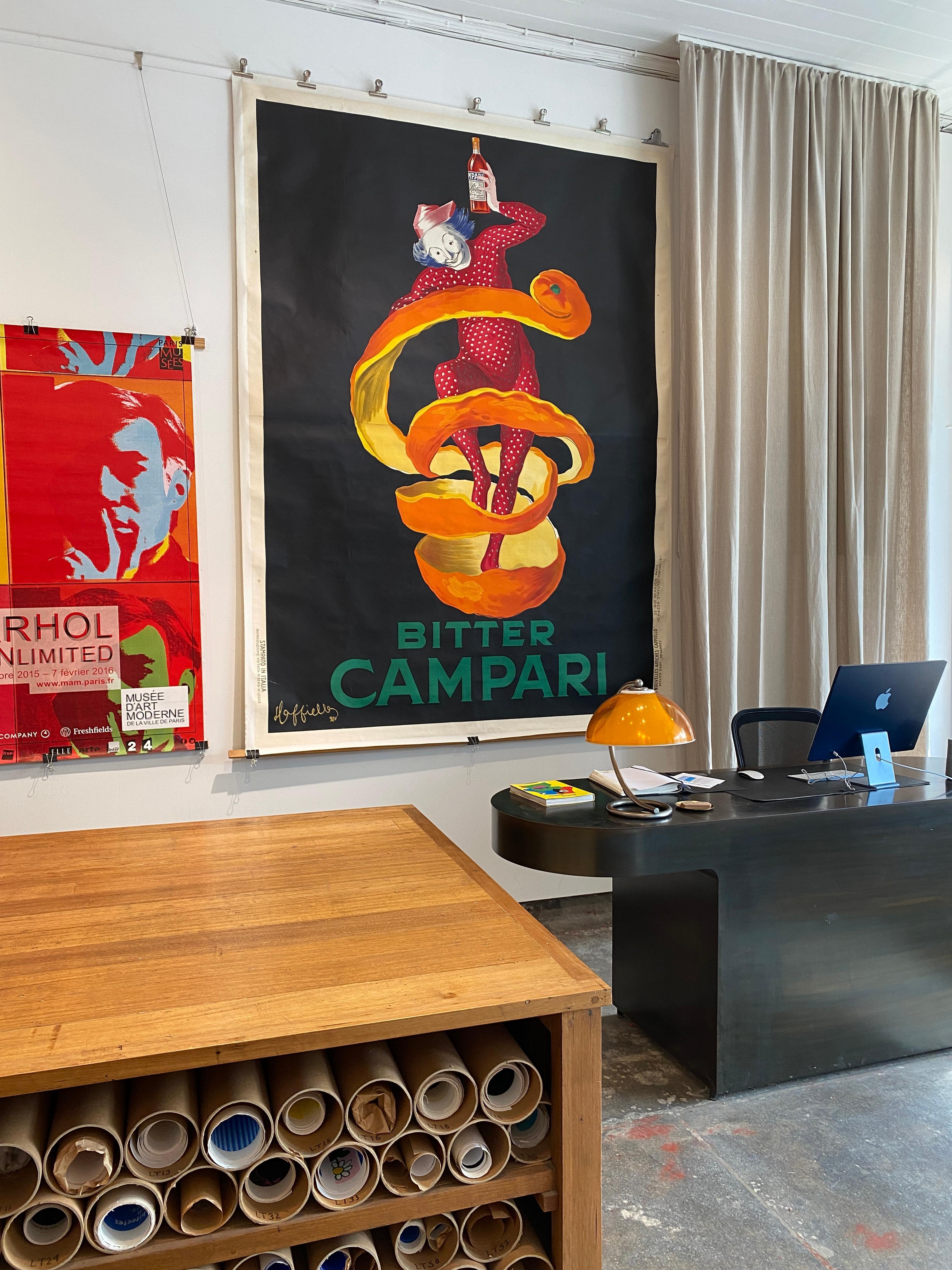 Original Vintage-Poster, Bitter Campari Spiratello Cappiello 1921, Oversize im Angebot 1