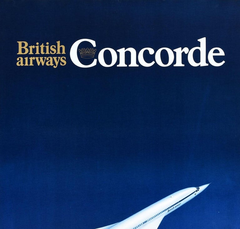 Concorde Airplane Poster, Vintage Airplane Poster
