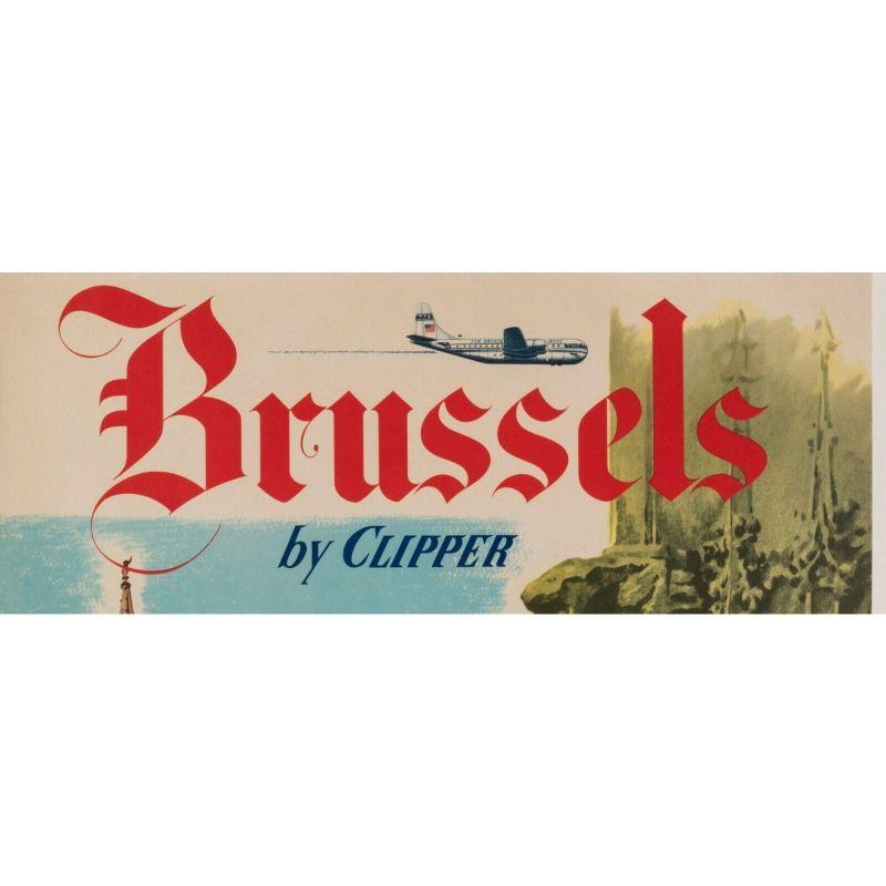 Original Vintage Poster-Bruxelles by Clipper-Pan American-Avion, 1951

Commonly known as Pan Am, Pan American World Airways is an American airline founded under the name of Pan American Airways in 1927 and disappeared in 1991.

Additional