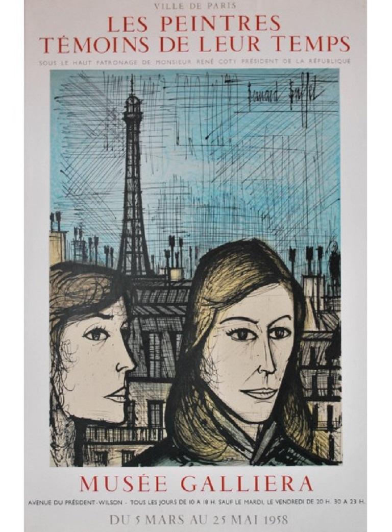 Mid-20th Century Original Vintage Poster by Bernard Buffet May 1958 Original Vintage Poster For Sale