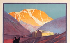 Original Vintage Poster by Broders Col Du Grand St Bernard Pass Mont Blanc PLM