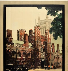 Original Vintage Poster Cambridge College University City LNER Railway Travel