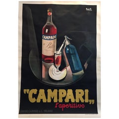Original Vintage Poster, Campari L’aperitif by Marcello Nizzoli 1927 Lithograph 
