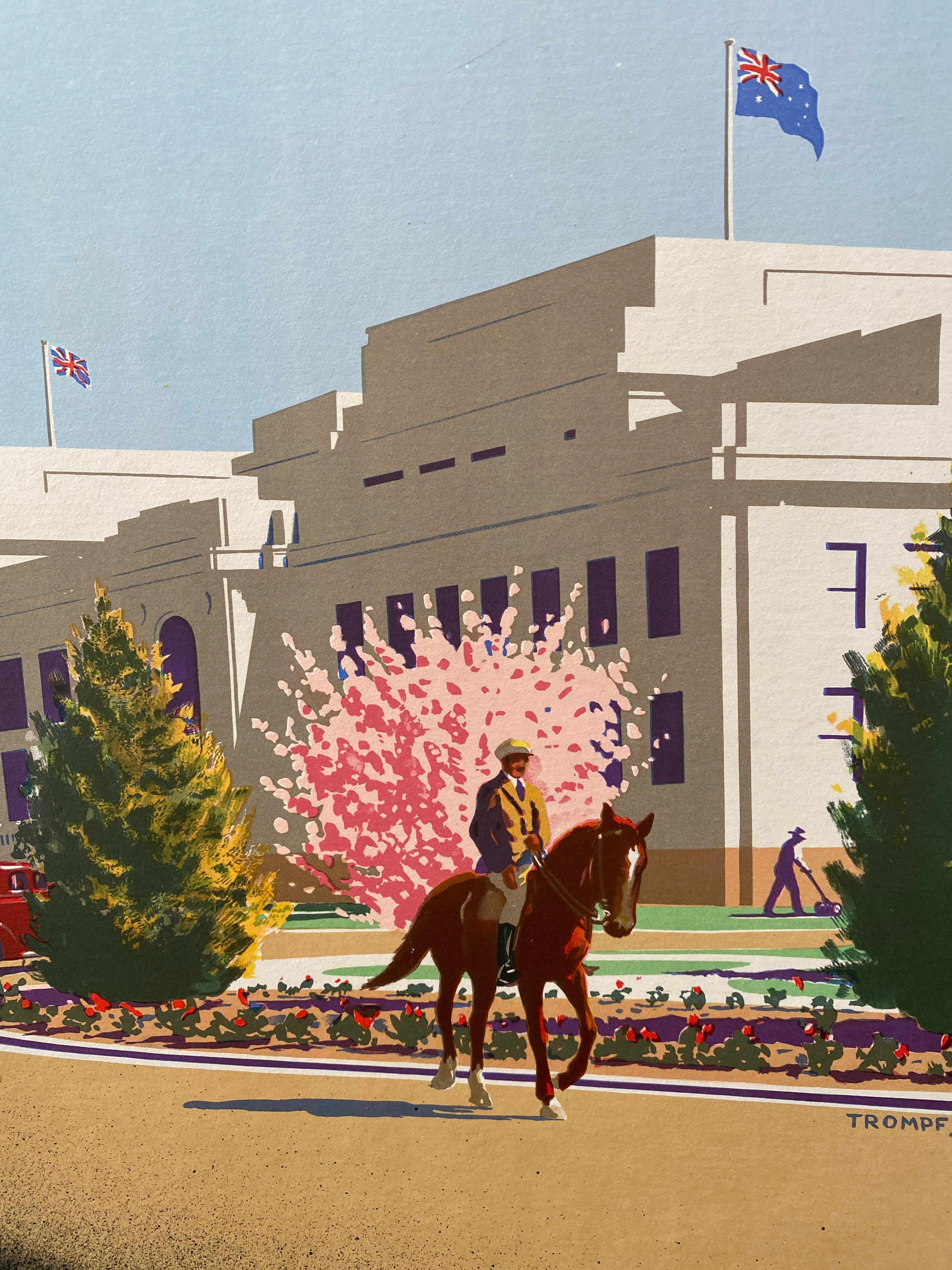 Original Vintage Poster, Canberra Australian Capital Territory by Trompf, 1930 In Good Condition For Sale In Melbourne, Victoria