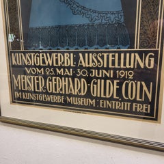 Original Vintage Poster Carl Potsch Kunstgewerbe Ausstellung Köln 1912