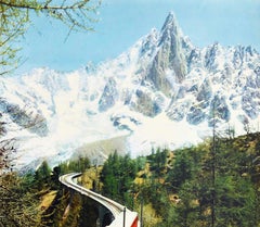 Original Vintage Poster Chamonix Mont Blanc Railway Montenvers Mountain Train