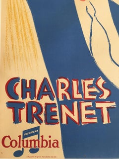 Original Vintage Poster "Charles Trenet" by C Kiffer:: 1930