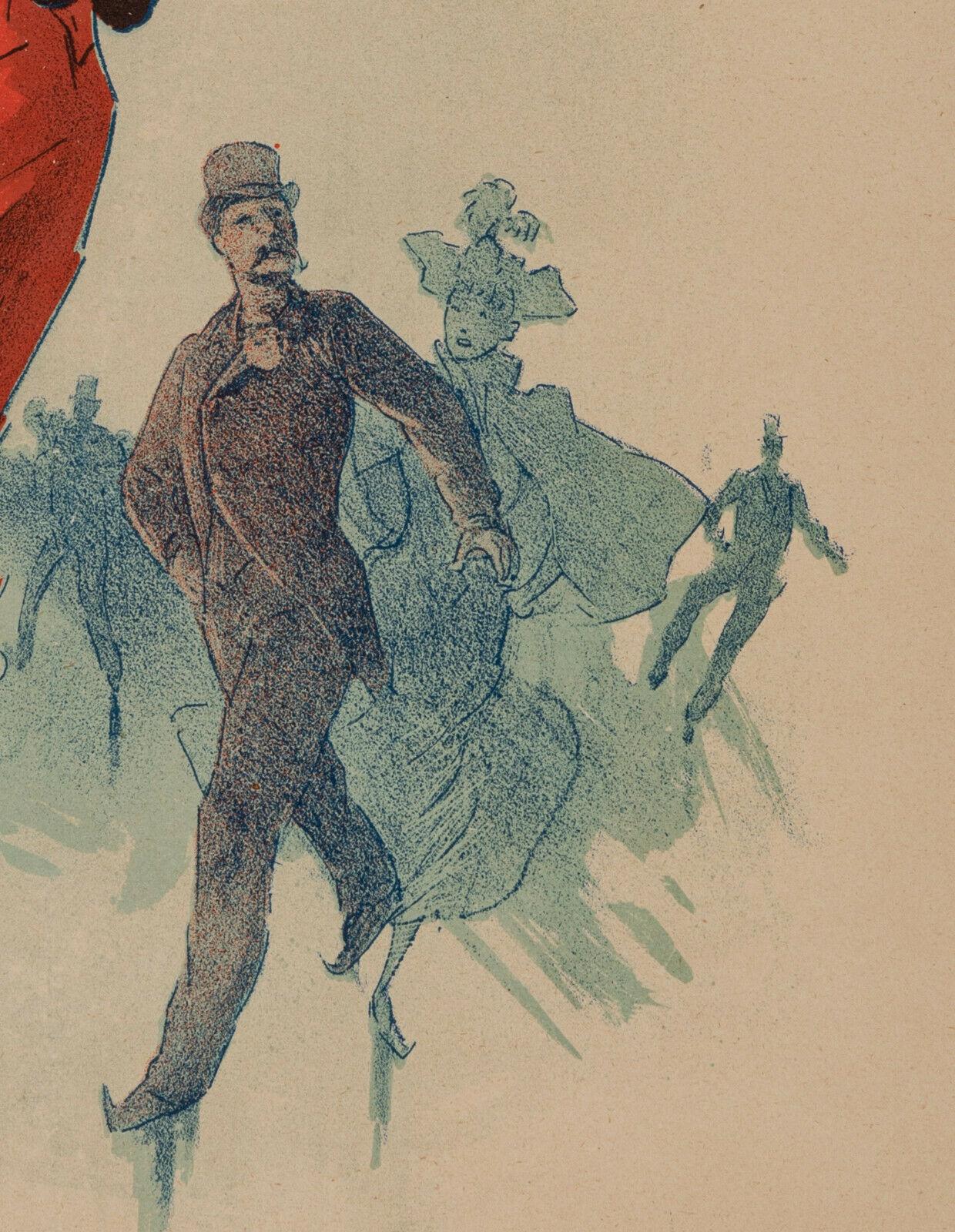 Art Nouveau Original Vintage Poster-Cheret-Ice Ice Skaping Palazation-Paris, c.1893