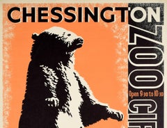 Original Vintage-Poster, Chessington, Zoo, Zirkus, Br, Jill, Surrey, London, Art dco