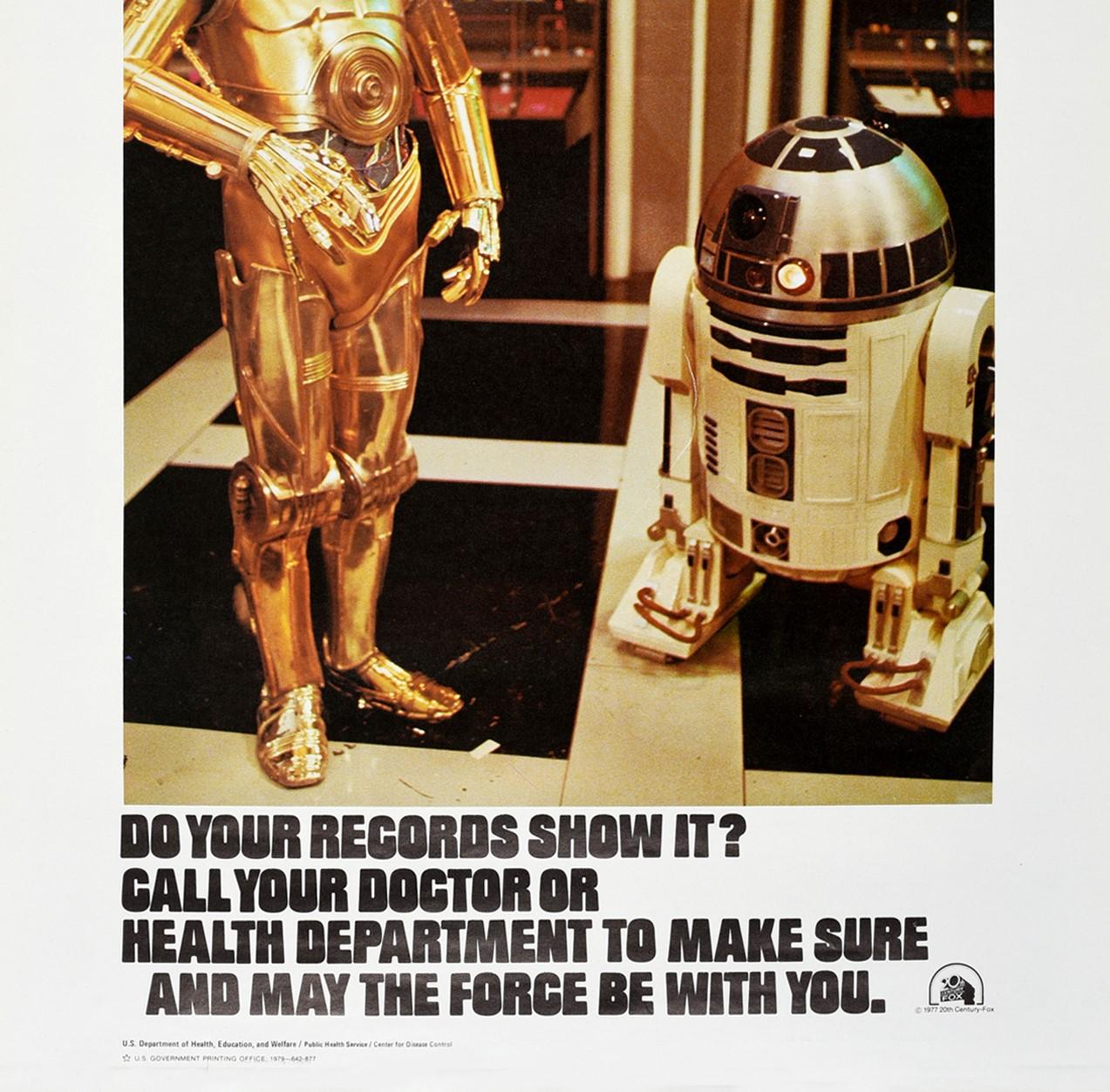 American Original Vintage Poster Children's Immunization Public Health Star Wars Droids