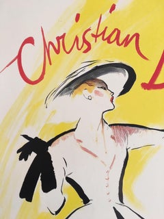 Original Vintage Poster Christian Dior von Rene Gruau:: 1987