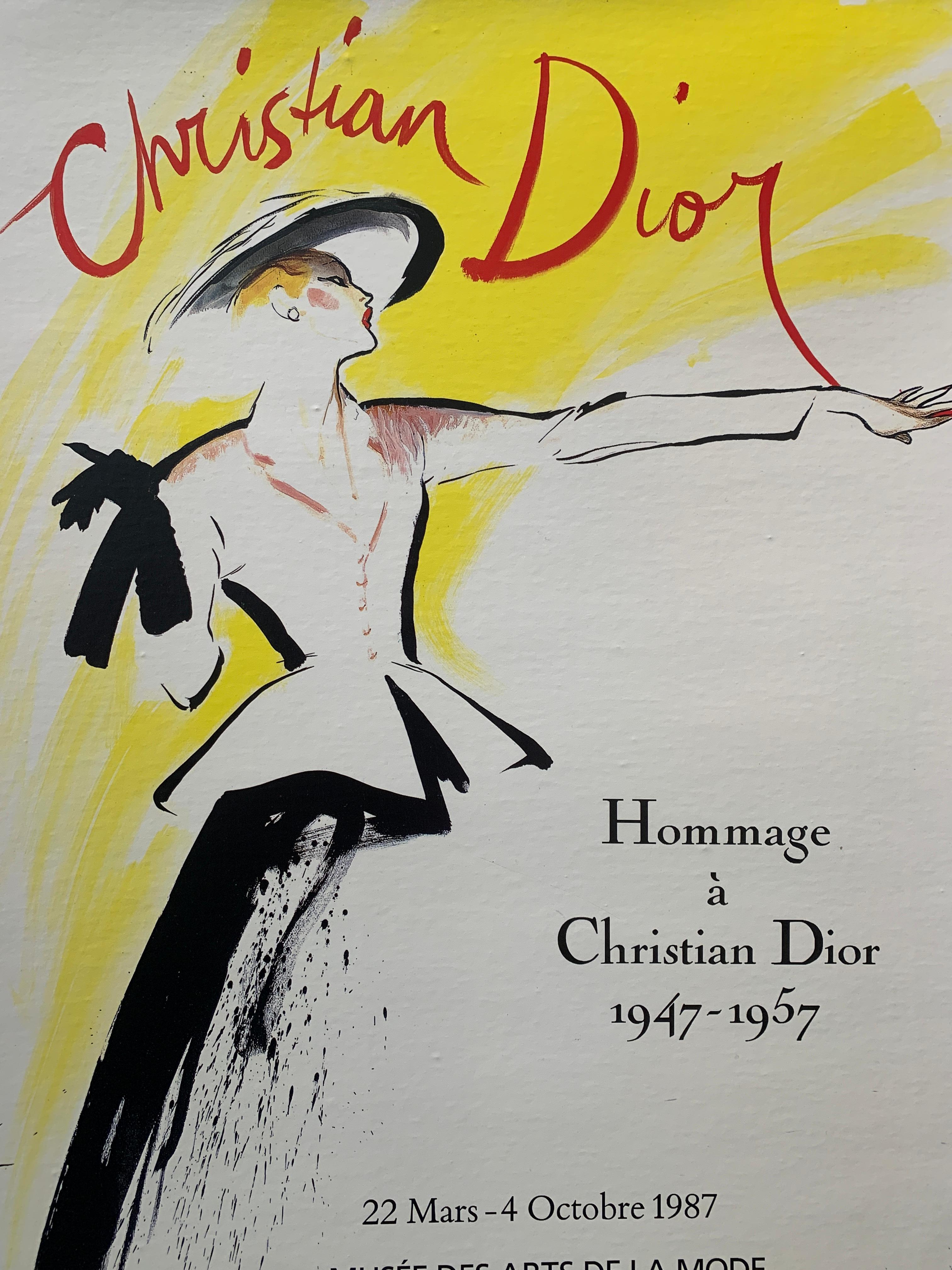 The Vintage Poster Christian Dior par Rene His, 1987 Excellent état - En vente à Melbourne, Victoria