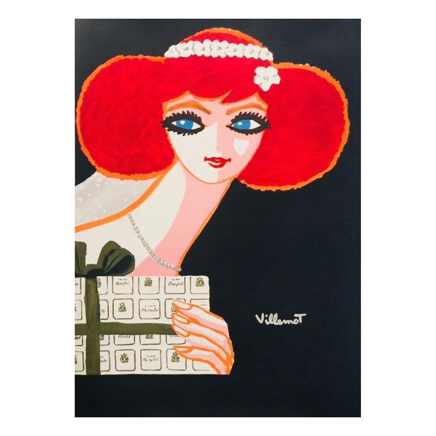 Poster originale d'epoca, "Christofle" formato oversize RARO Bernard Villemot 1982 in vendita
