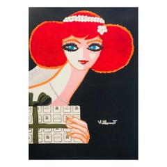 Original Vintage Poster, "Christofle" Oversize RARE Format Bernard Villemot 1982