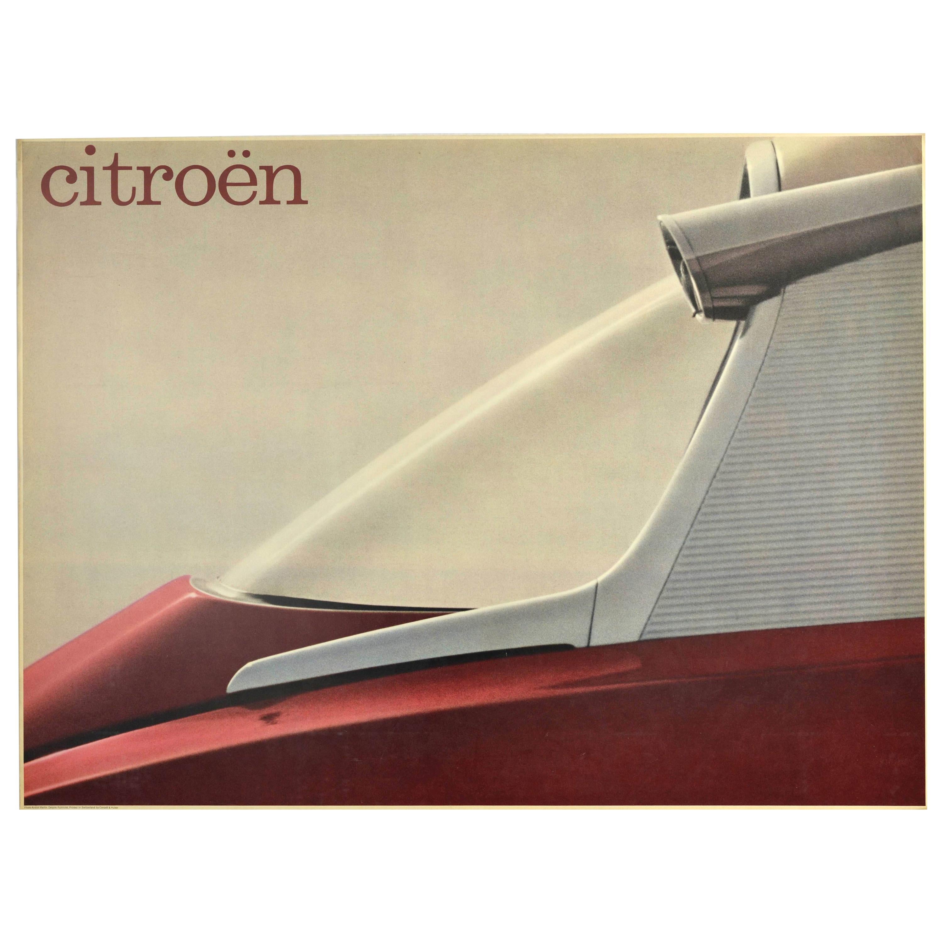 Original Vintage Poster Citroen DS Car Ad Futuristic Space Age Design Photograph