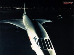 Original Vintage Poster Concorde Vacations British Airways Plane Holiday Travel