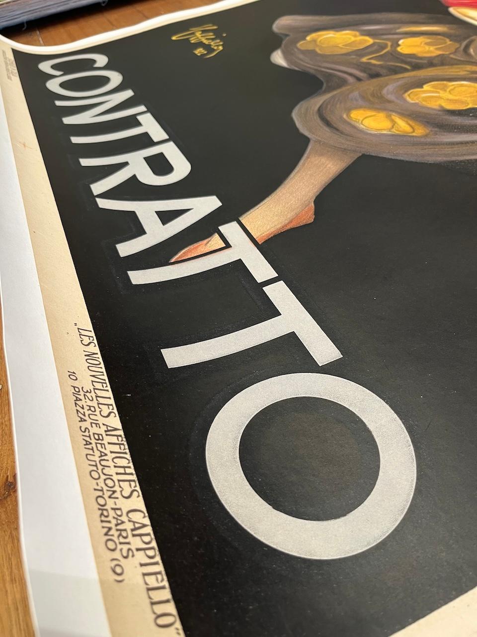 Original Vintage Poster CONTRATTO CAPPIELLO, 1930 Large In Excellent Condition For Sale In Melbourne, Victoria