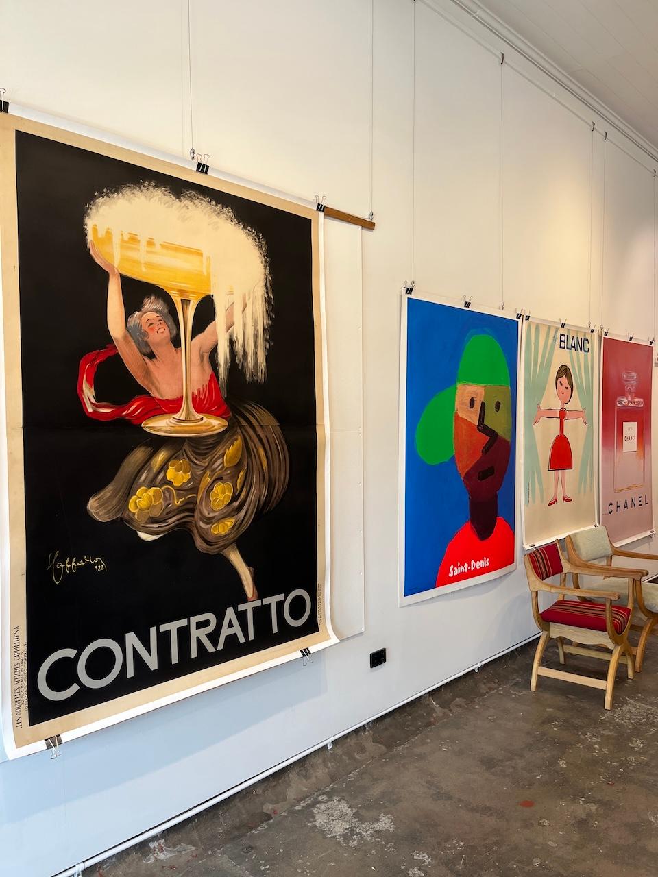 Mid-20th Century Original Vintage Poster CONTRATTO CAPPIELLO, 1930 Large For Sale